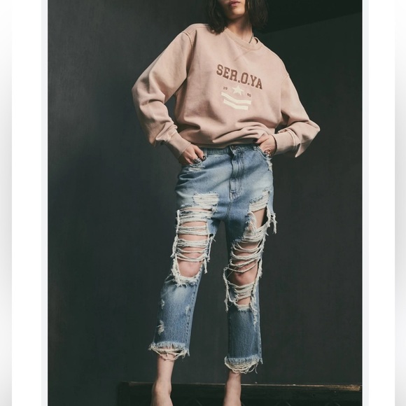 SER.O.YA Tops - NWT SER.O.YA REVOLVE ISAAC SWEATSHIRT MAUVE PINK SMALL